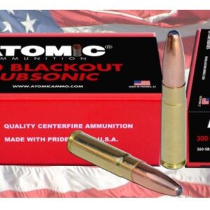 Atomic Ammunition 300 AAC Blackout Subsonic 260 Grain Expanding Round Nose Soft Point 520 Rounds