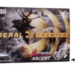 Federal Premium Terminal Ascent Ammunition 300 Winchester Magnum 200 Grain Polymer Tip Bonded Boat Tail 220 Rounds