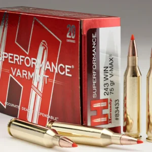 Hornady Superformance Varmint Ammunition 243 Winchester 75 Grain V-MAX Polymer Tip 520 Rounds