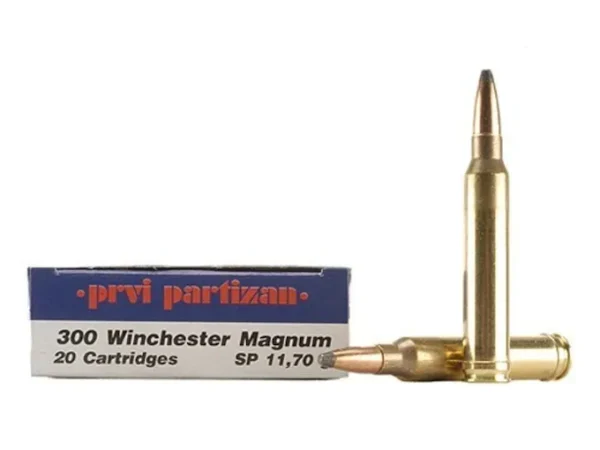 Prvi Partizan Ammunition 300 Winchester Magnum 180 Grain Soft Point 520 Rounds