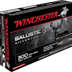Winchester Ballistic Silvertip Ammunition 300 Winchester Magnum 180 Grain Rapid Controlled Expansion Polymer Tip 220 Rounds