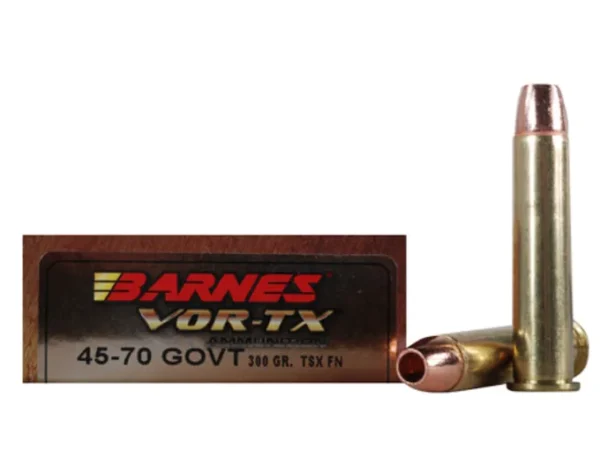Barnes VOR-TX Ammunition 45-70 Government 300 Grain TSX Hollow Point Lead-Free