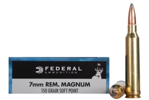 Federal Power-Shok Ammunition 7mm Remington Magnum 150 Grain Soft Point