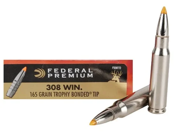 Federal Premium Ammunition 308 Winchester 165 Grain Trophy Bonded Tip