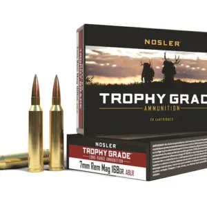 Nosler Trophy Grade Ammunition 7mm Remington Magnum 168 Grain AccuBond Long Range