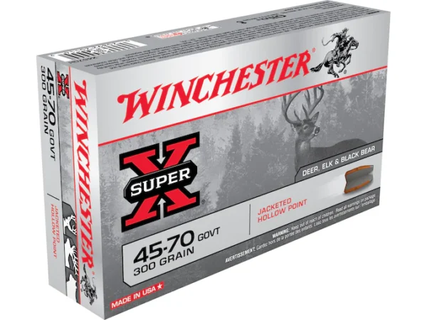 Winchester Super-X Ammunition 45-70 Government 300 Grain Jacketed Hollow Point