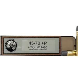 Grizzly Cartridge Bear Load 45-70 Government +P Ammo 405 Grain Lead Long Wide Nose Gas Check Box of 20
