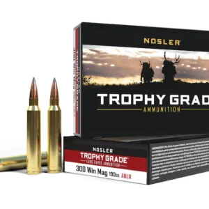 Nosler Trophy Grade 300 Winchester Magnum Ammo 190 Grain Nosler AccuBond Long Range Bonded Polymer Tip Box of 20