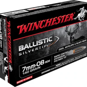 Winchester Ballistic Silvertip 7mm-08 Remington Ammo 140 Grain Polymer Tip Box of 20